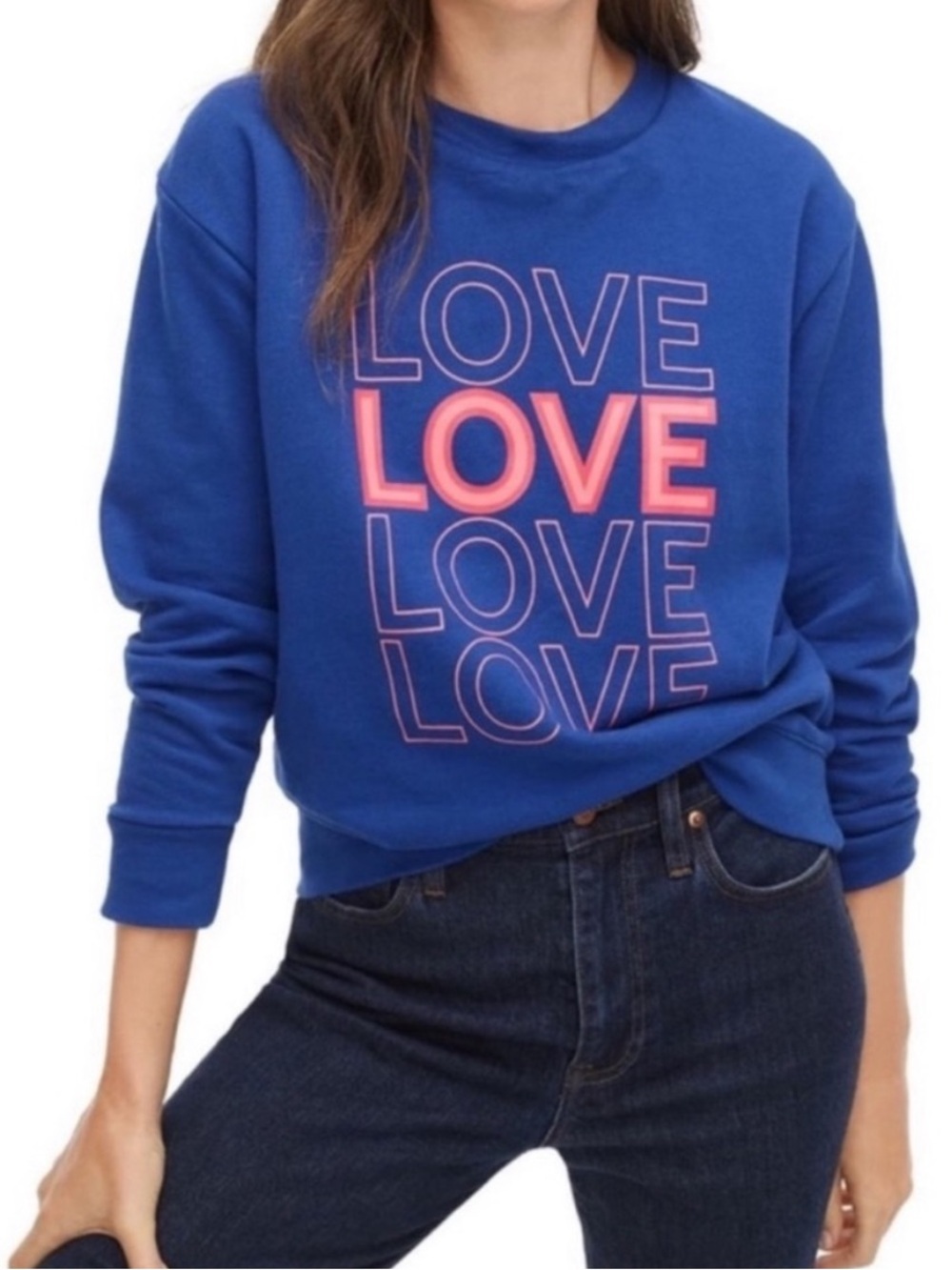 "LOVE" pullover sweatshirt
